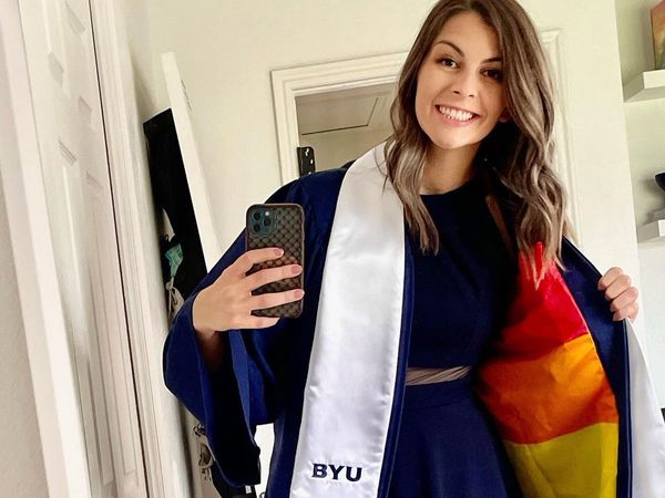 Bi BYU Grad Shows 'True Colors' with Rainbow Gown